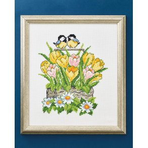 Tulipaner i kurv, billede