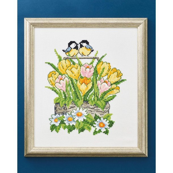 Tulipaner i kurv, billede