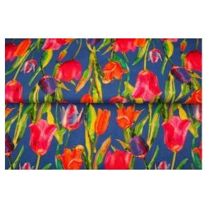 �kotex viscose jersey m/Tulipan, Bl�