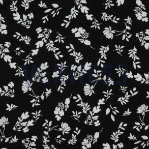 Viscose Flowers, Black