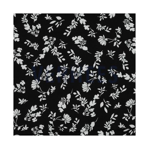 Viscose Flowers, Black