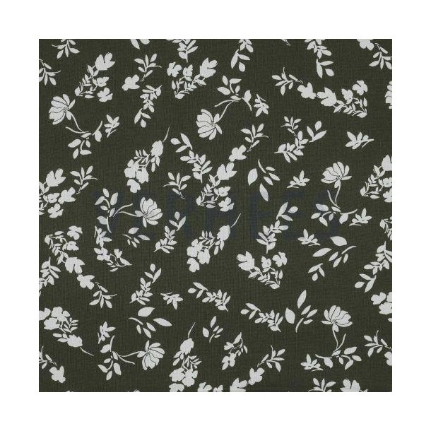 Viscose Flowers, Forrest green