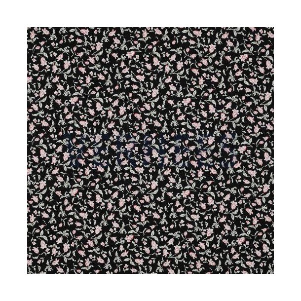 Viscose Flowers, Black