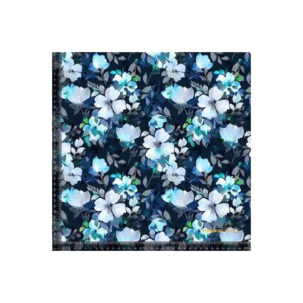 �kotex bomulds jersey m/blomster