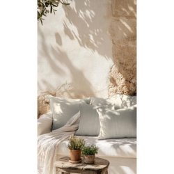 Coated canvas Linen look, Natural