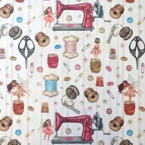 Canvas med symaskine m.v