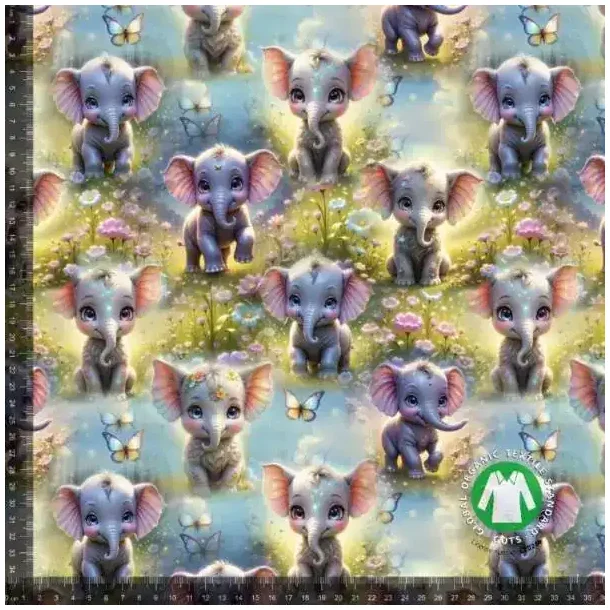 �kotex bomulds jersey, Elefanter