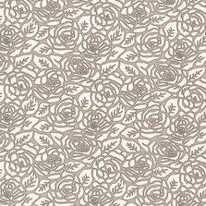 Viscose jersey  leaves, Beige