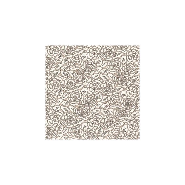 Viscose jersey  leaves, Beige