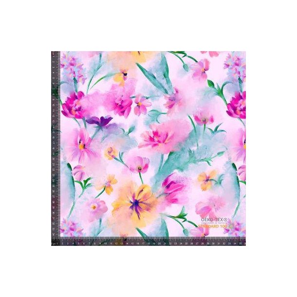 �kotex bomulds jersey m/blomster