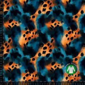 �kotex bomulds jersey, Teal dots