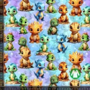 �kotex bomulds jersey m/Baby drager