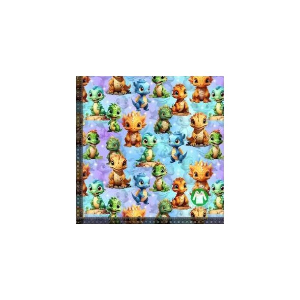 �kotex bomulds jersey m/Baby drager