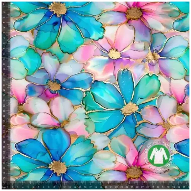 �kotex bomulds jersey, Blomster