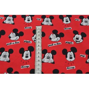 �kotex bomulds jersey R�d m/Mickey Mouse