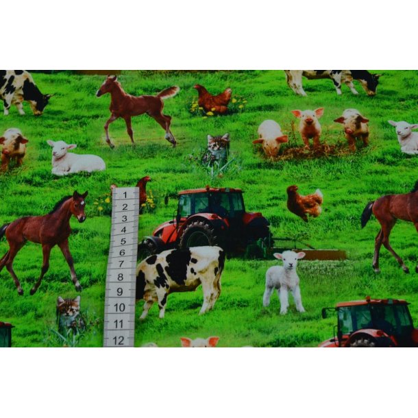 �kotex bomulds jersey m/Bondeg�rdens dyr