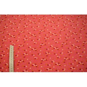 �kotex bomulds jersey Rosa m/sm� blomster