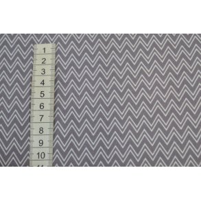 Bomuld gr� m/Zigzag
