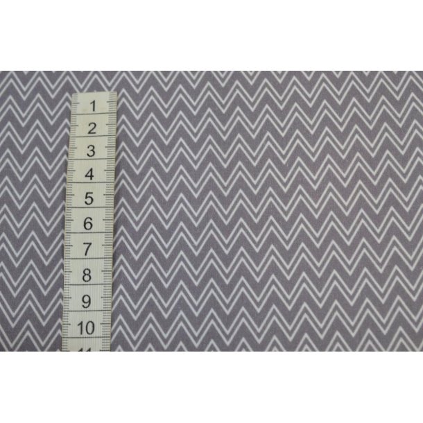 Bomuld gr� m/Zigzag