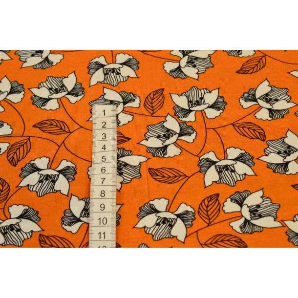 Viscose jersey  m/blomster