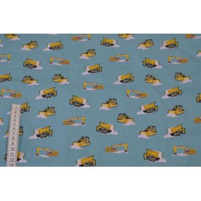 Bomuld/poplin m/Entrepren�r maskiner