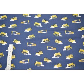 Bomuld/poplin Marine m/Entrepren�r