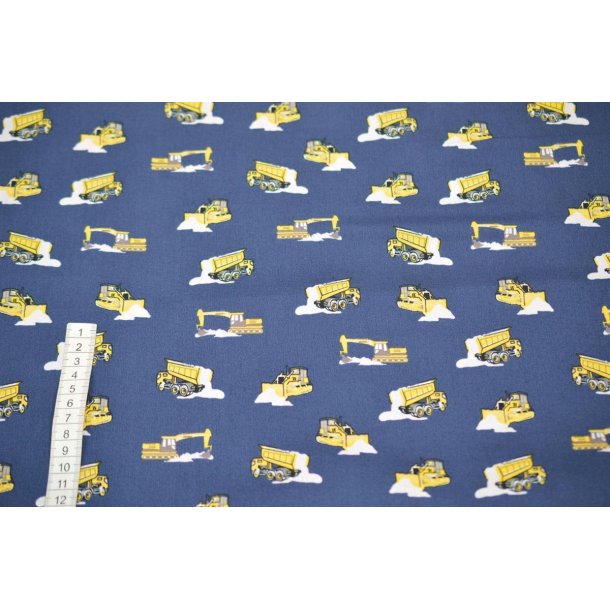 Bomuld/poplin Marine m/Entrepren�r