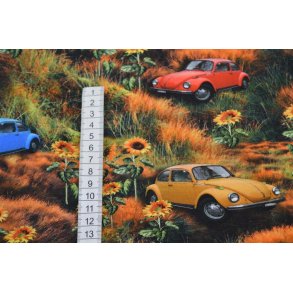 �kotex bomulds jersey m/VW og blomster