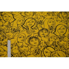 Viscose jersey Karry m/ansigter
