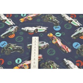 �kotex bomuld/poplin Bl� m/Biler