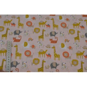 Bomuld/poplin Lyser�d m/Vilde dyr