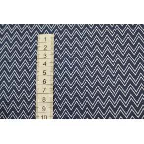Bomuld Bl� m/ZigZag