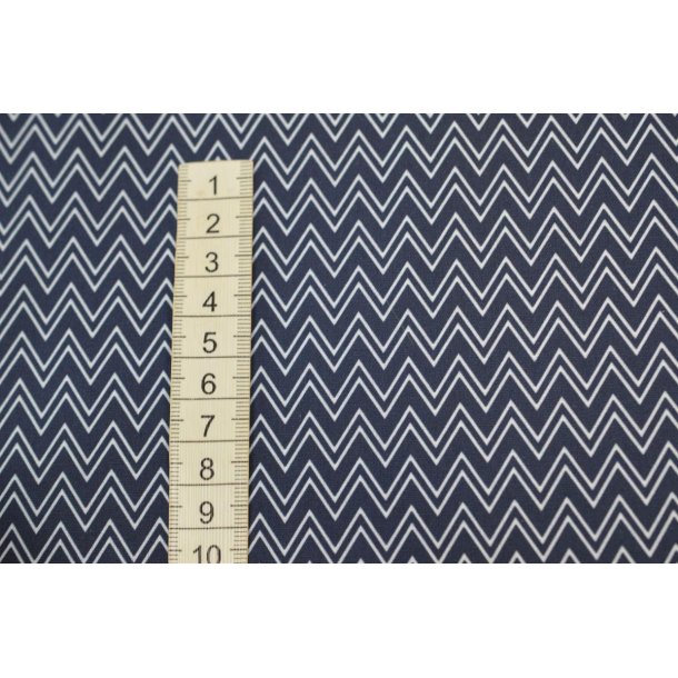 Bomuld Bl� m/ZigZag