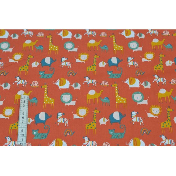 Bomuld/poplin m/Vilde dyr