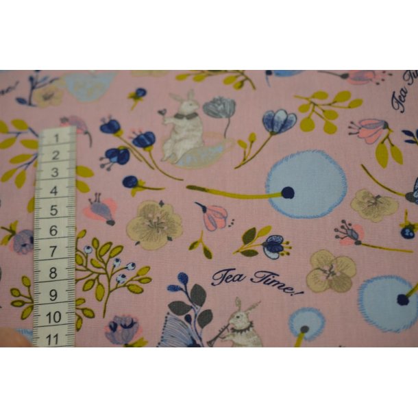 Poplin Rosa m/motiver