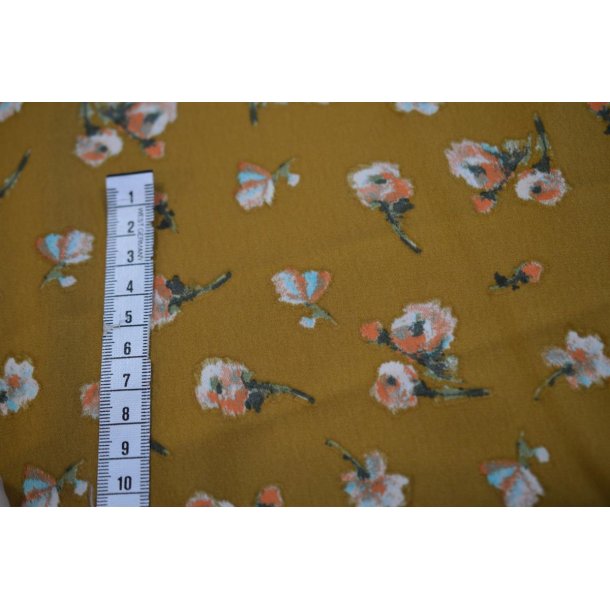 Micro satin M�rk karry m/blomster