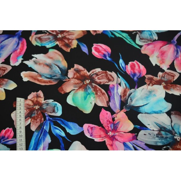 Viscose m/blomster