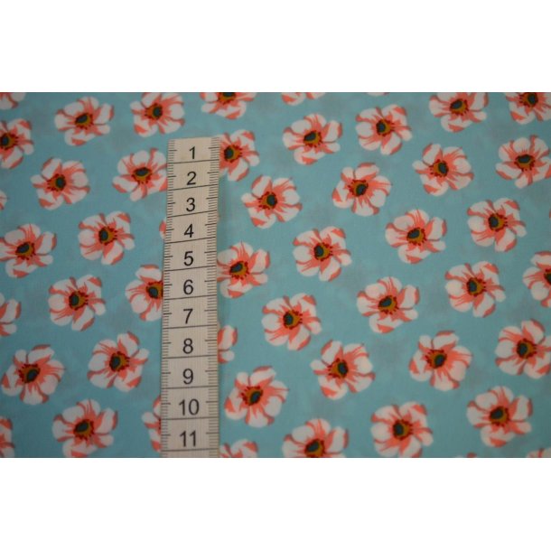 Polyester Lysturkis m/blomster