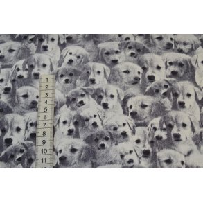 Canvas Gr�lig m/Hundehvalp