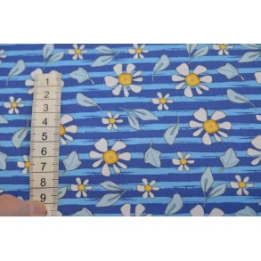 Bomuld Bl�lig m/Blomster
