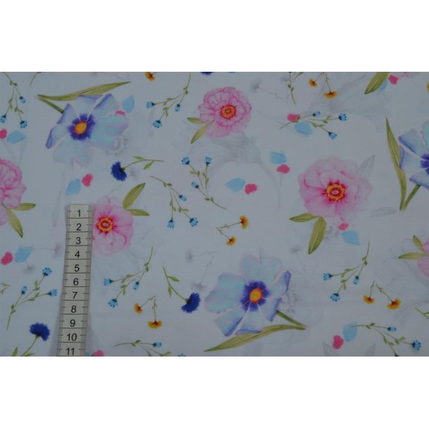�kotex Bomulds Jersey Blomster                                                                                       