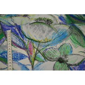 Viscose jersey m/blomster