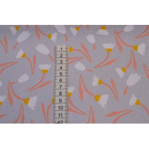 Canvas Lysgr� m/blomster