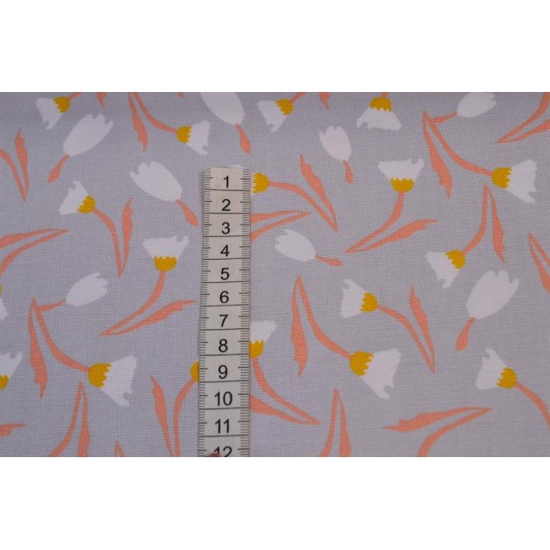 Canvas Lysgr� m/blomster