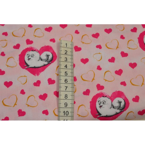 Bomuld/poplin Lyser�d m/hjerter