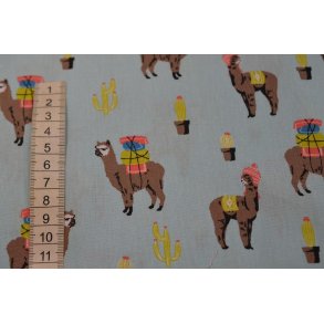Lysebl� bomuld m/Lama