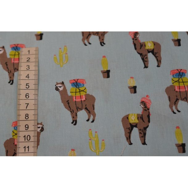 Lysebl� bomuld m/Lama