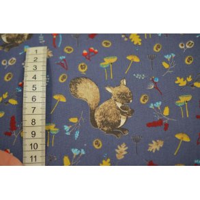 Jeansbl� bomuld m/Egern