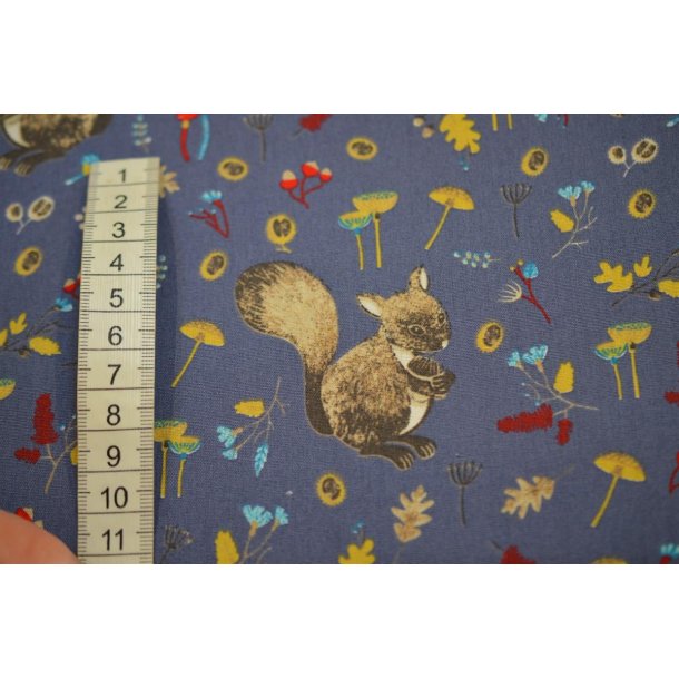 Jeansbl� bomuld m/Egern