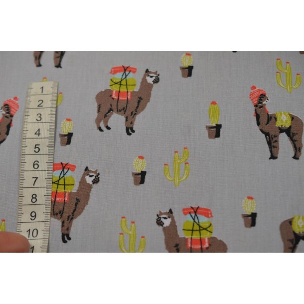 Lysegr� bomuld m/Lama